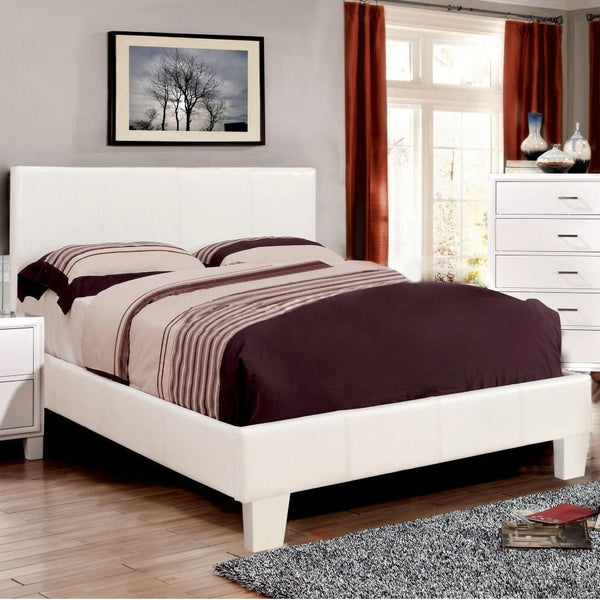 Furniture of America Winn Park Queen Upholstered Panel Bed CM7008WH-Q-BED IMAGE 1