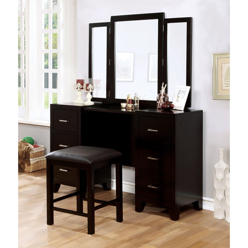 Furniture of America Enrico I 6-Drawer Vanity Set CM7088V-PK IMAGE 2