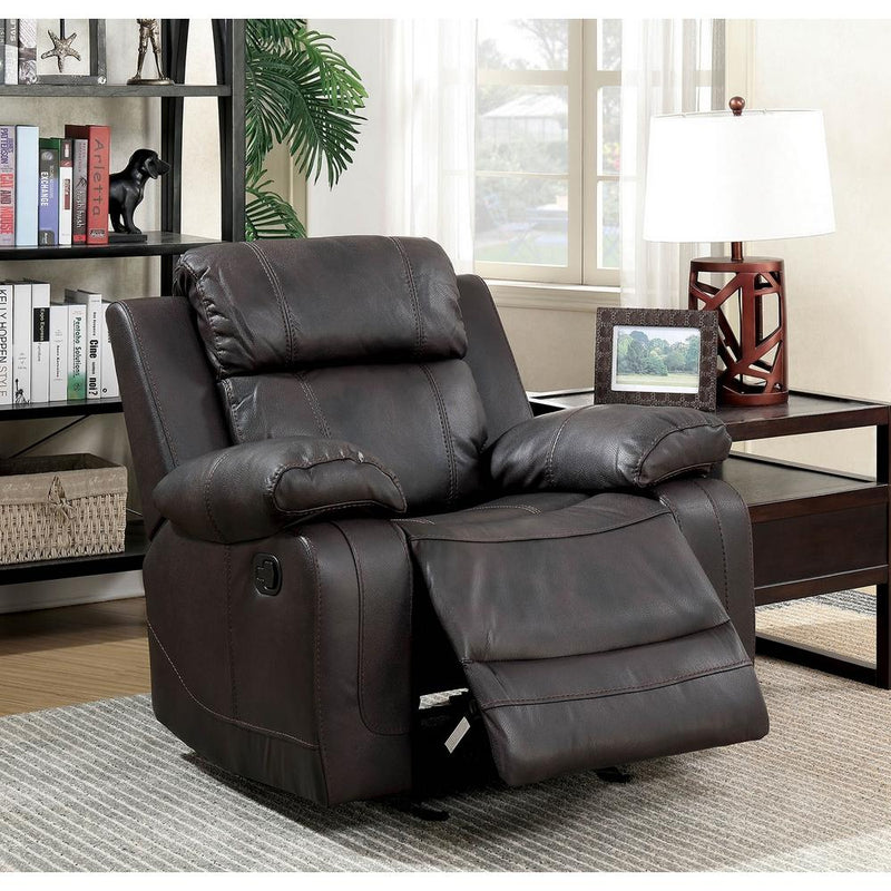 Furniture of America Pondera Leather Look Recliner CM6568-CH IMAGE 2