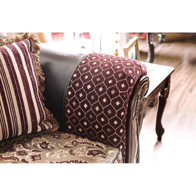 Furniture of America Quirino Stationary Leatherette Loveseat SM6415-LV IMAGE 5