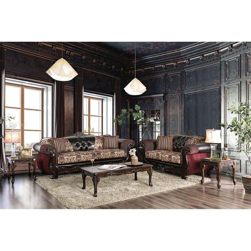 Furniture of America Quirino Stationary Leatherette Loveseat SM6415-LV IMAGE 9