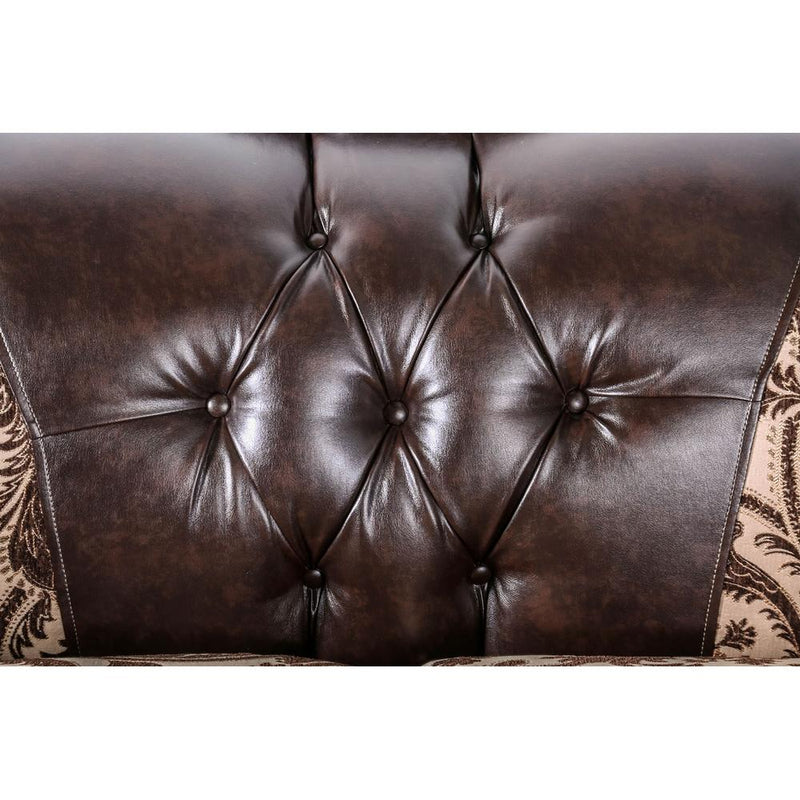 Furniture of America Quirino Stationary Leatherette Loveseat SM6416-LV IMAGE 2