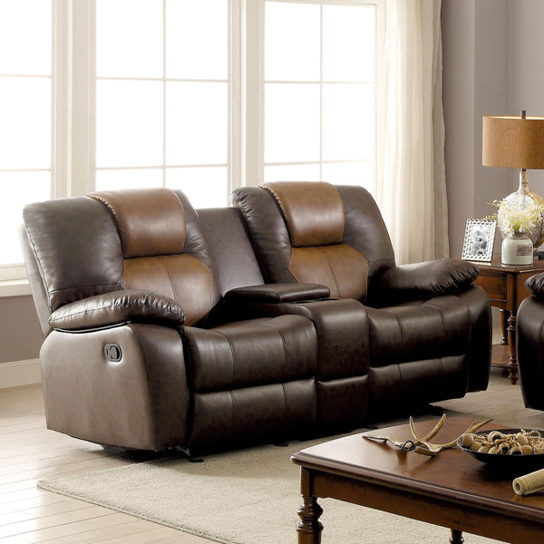 Furniture of America Pollux Reclining Leatherette Sofa CM6864-LV IMAGE 1
