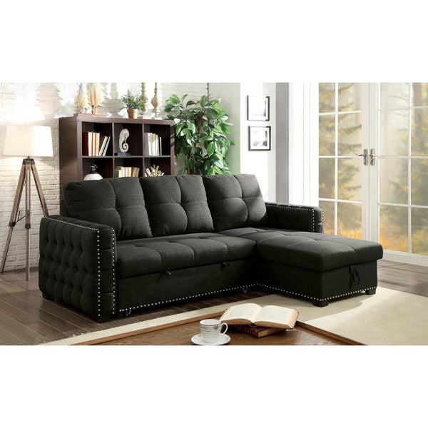 Furniture of America Demi Fabric Sleeper Sectional CM6562-SECT IMAGE 1