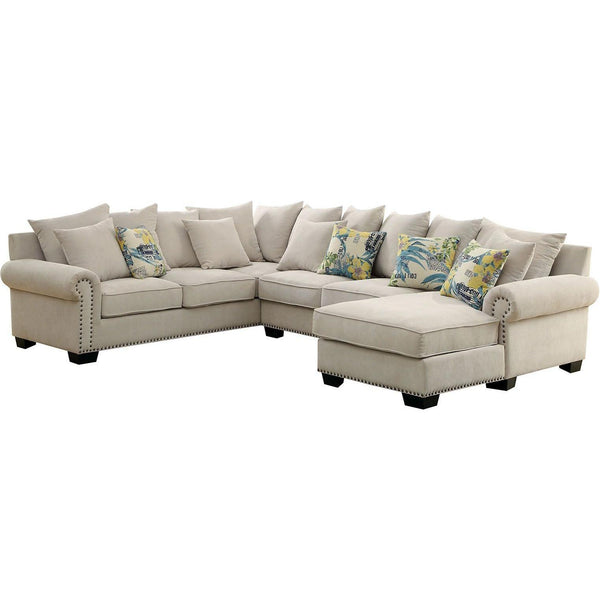 Furniture of America Skyler Fabric 3 pc Sectional CM6156-SECTIONAL IMAGE 1
