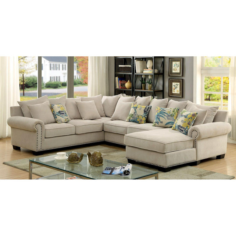 Furniture of America Skyler Fabric 3 pc Sectional CM6156-SECTIONAL IMAGE 2