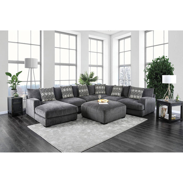 Furniture of America Kaylee Fabric 6 pc Sectional CM6587-SECT IMAGE 1