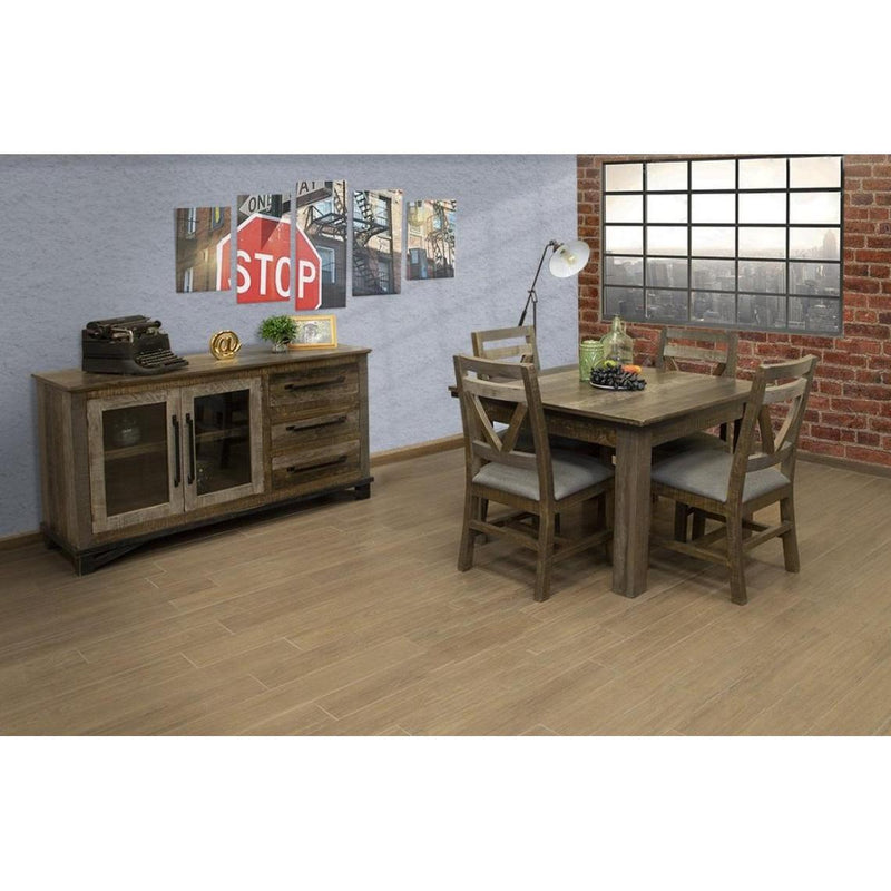 International Furniture Direct Square Loft Brown Dining Table IFD6441TBL42 IMAGE 2