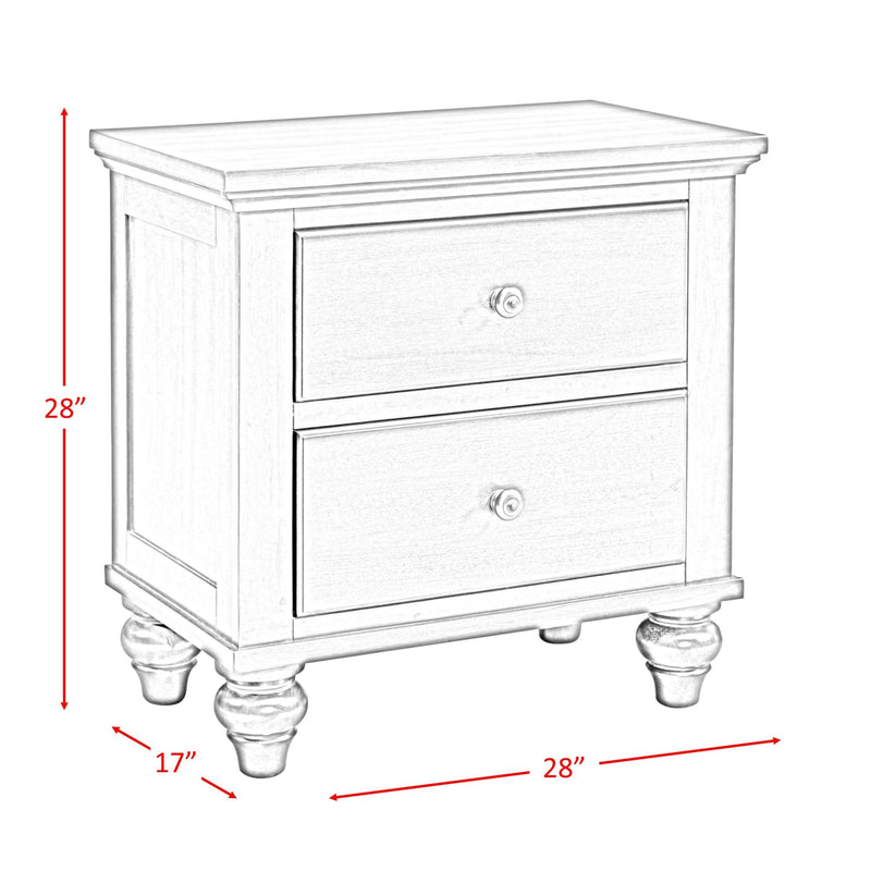 Elements International Chatham 2-Drawer Nightstand CH555NS IMAGE 4