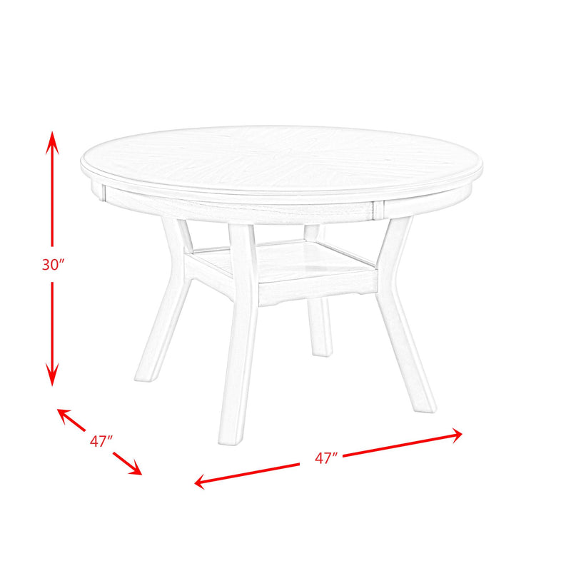 Elements International Round Amherst Dining Table with Pedestal Base DAH700DT IMAGE 9