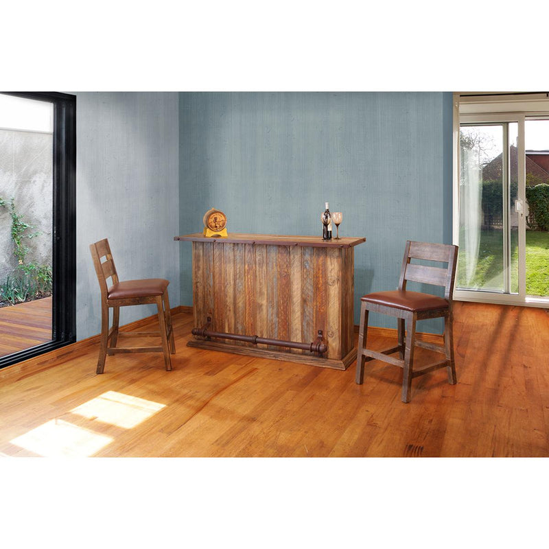 International Furniture Direct Antique Multicolor Stool IFD9671BST30 IMAGE 2