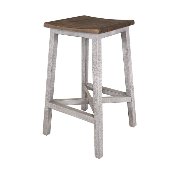International Furniture Direct Pueblo Gray Counter Height Stool IFD3401STL24 IMAGE 1