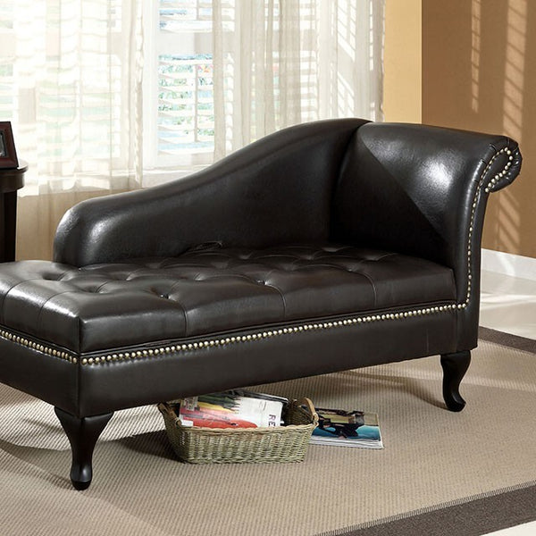 Furniture of America Lakeport Leather Chaise CM-BN6893 IMAGE 1