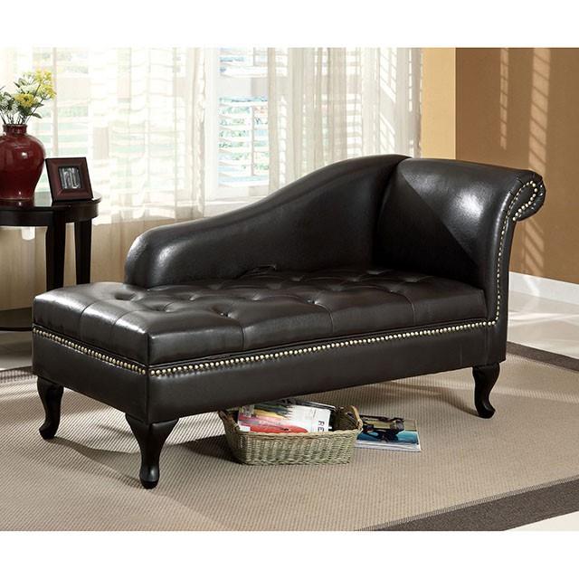 Furniture of America Lakeport Leather Chaise CM-BN6893 IMAGE 2