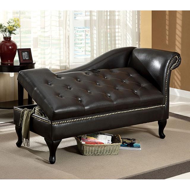 Furniture of America Lakeport Leather Chaise CM-BN6893 IMAGE 3
