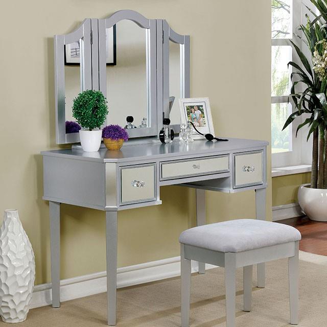 Furniture of America Clarisse Vanity Set CM-DK6148SV IMAGE 2