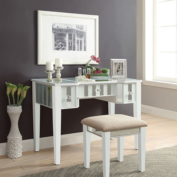 Furniture of America Joyce Vanity Set CM-DK6385WH-UPS3 IMAGE 1