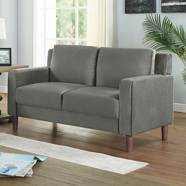 Furniture of America Brandi Stationary Fabric Loveseat CM6064GY-LV IMAGE 1