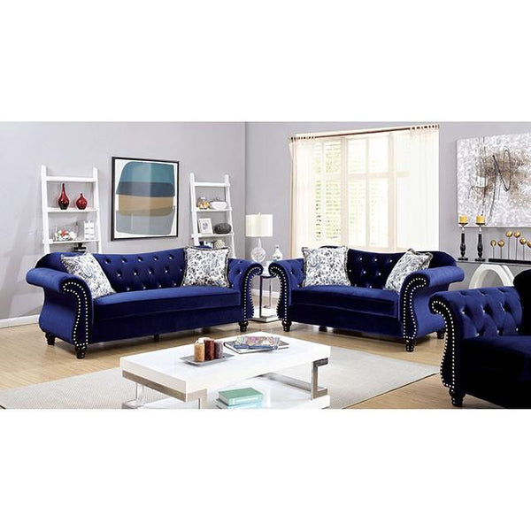Furniture of America Jolanda Stationary Fabric Loveseat CM6159BL-LV-VN IMAGE 1