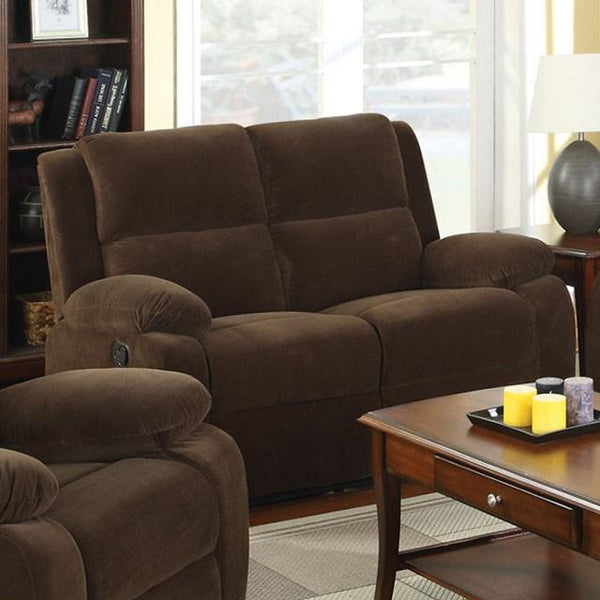 Furniture of America Haven Reclining Fabric Loveseat CM6554-L IMAGE 1