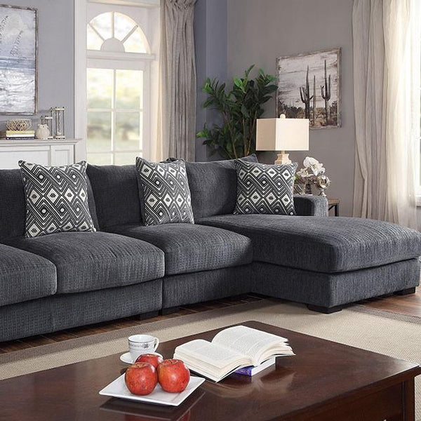 Furniture of America Kaylee Fabric Sectional CM6587-SECT-LL-R IMAGE 1