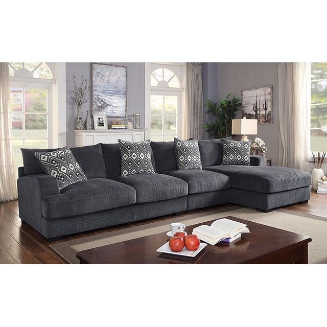 Furniture of America Kaylee Fabric Sectional CM6587-SECT-LL-R IMAGE 2