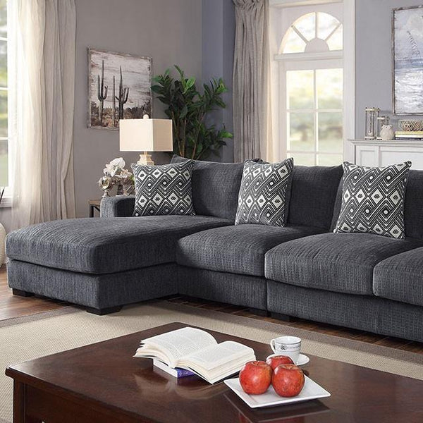 Furniture of America Kaylee Fabric Sectional CM6587-SECT-LL IMAGE 1