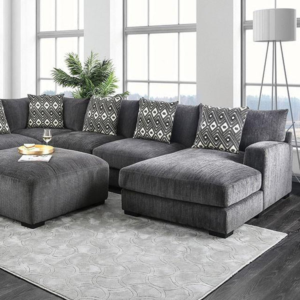 Furniture of America Kaylee Fabric Sectional CM6587-SECT-R IMAGE 1