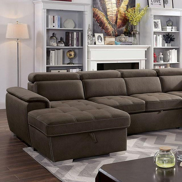 Furniture of America Hugo Fabric Sectional CM6963-SECT IMAGE 1
