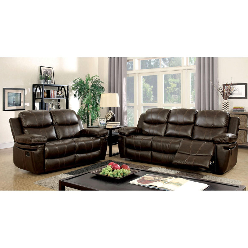 Furniture of America Listowel Bonded Leather Recliner CM6992-CH IMAGE 2