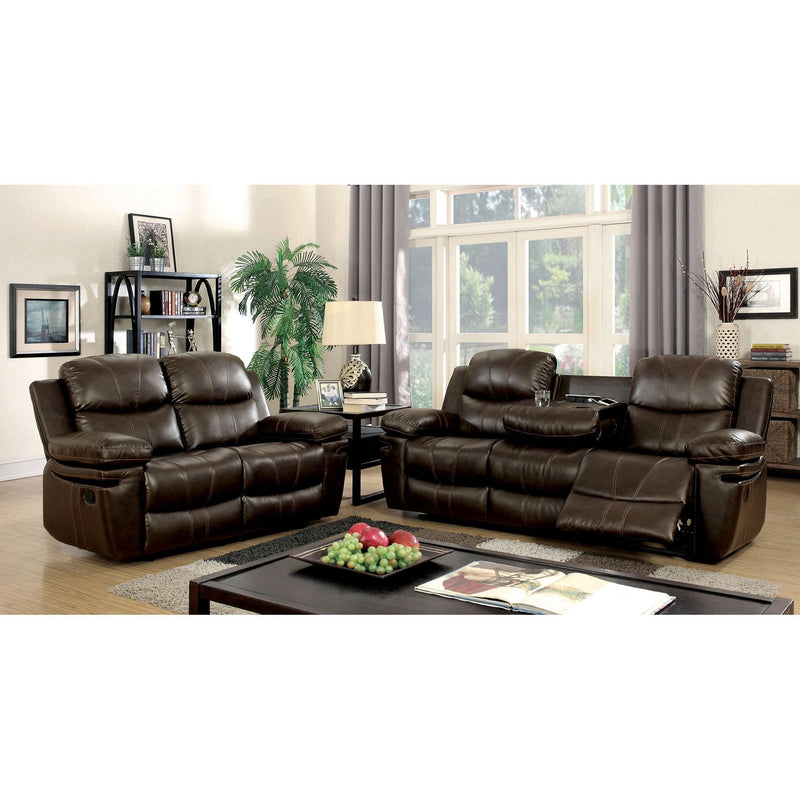Furniture of America Listowel Bonded Leather Recliner CM6992-CH IMAGE 3