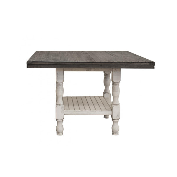 International Furniture Direct Square Stone Dining Table with Pedestal Base IFD4681CNT52 IMAGE 1