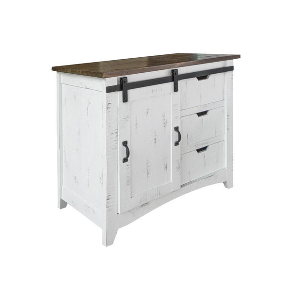 International Furniture Direct Pueblo White 3-Drawer Chest IFD3601CHTSM IMAGE 1
