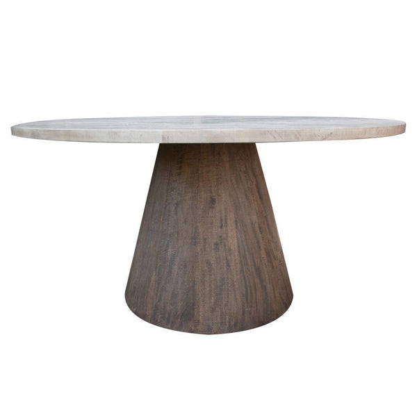 International Furniture Direct Round Sahara Dining Table with Pedestal Base IFD2951RNDTP/IFD2951RNDBA IMAGE 1