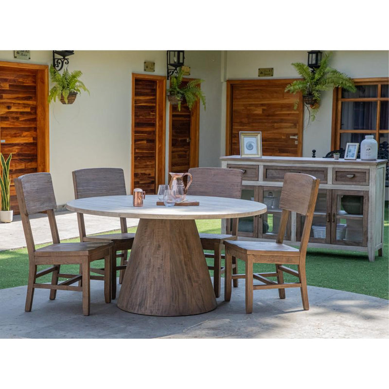 International Furniture Direct Round Sahara Dining Table with Pedestal Base IFD2951RNDTP/IFD2951RNDBA IMAGE 4