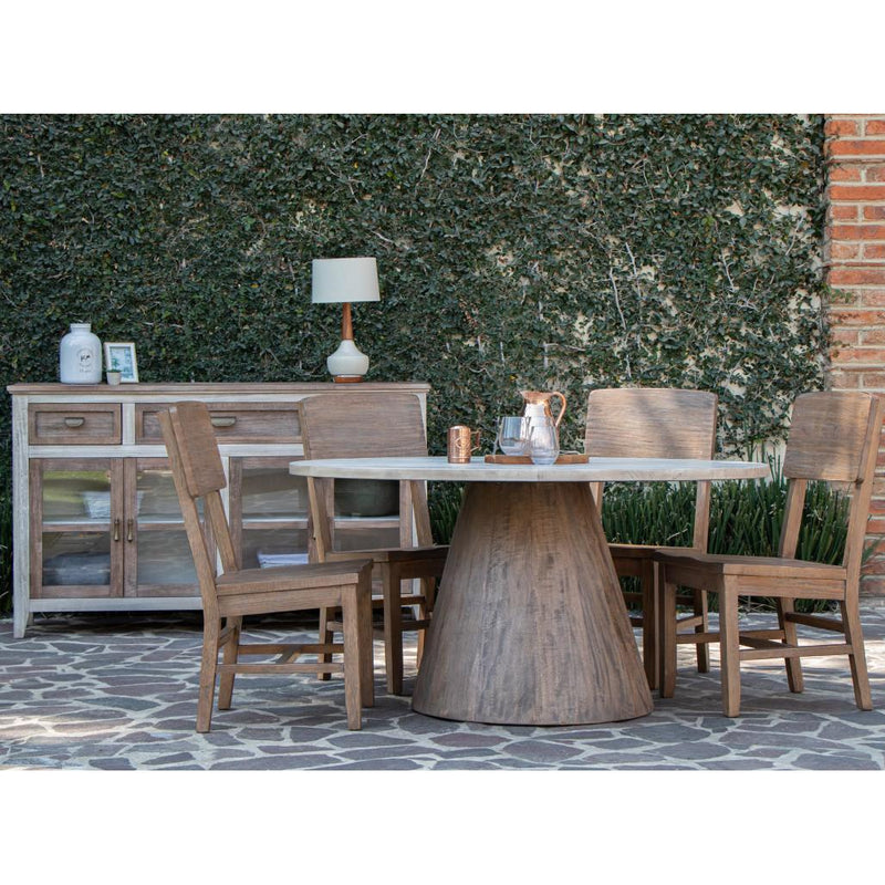 International Furniture Direct Round Sahara Dining Table with Pedestal Base IFD2951RNDTP/IFD2951RNDBA IMAGE 5