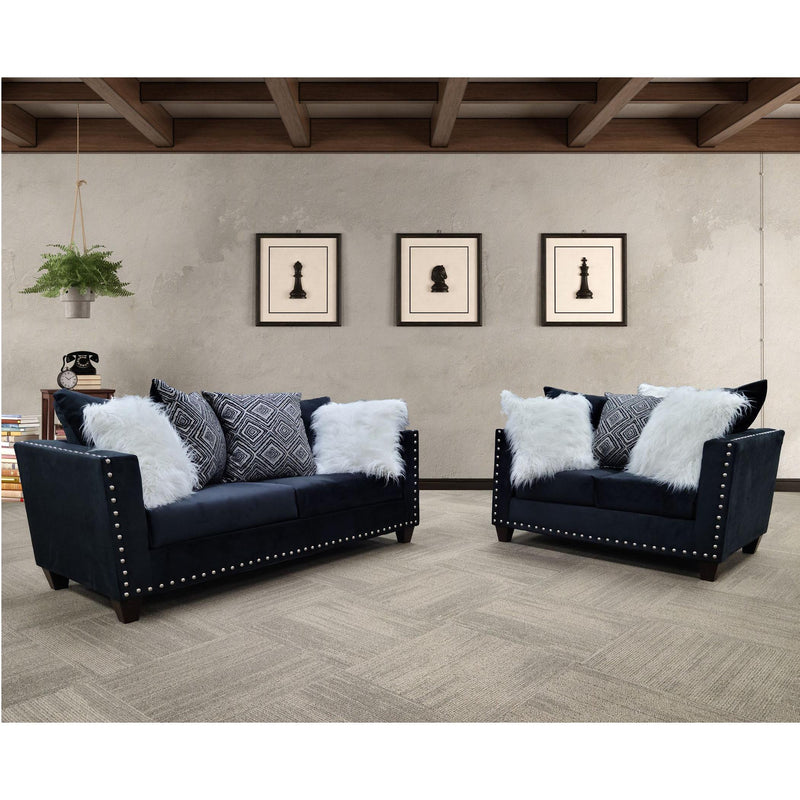 PFC Furniture Industries Stationary Fabric Loveseat 2019 Loveseat - Black IMAGE 2