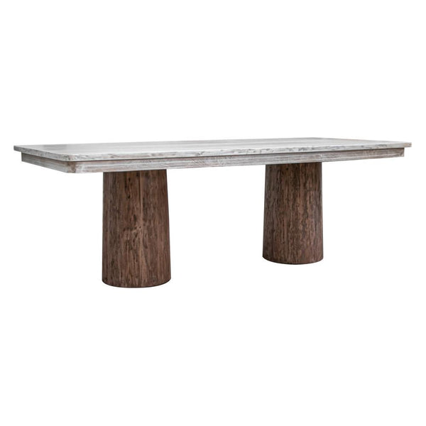 International Furniture Direct Sahara Dining Table with Pedestal Base IFD2951TBLTP/IFD2951TBLBA IMAGE 1