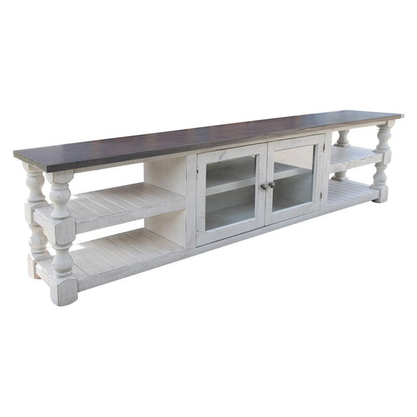 International Furniture Direct Stone TV Stand with Cable Management IFD4691STN93 IMAGE 1
