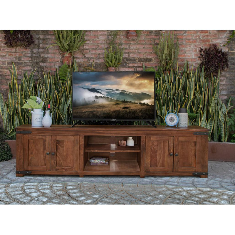 International Furniture Direct Parota TV Stand with Cable Management IFD8661STN93 IMAGE 4