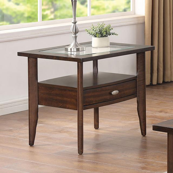 Furniture of America Riverdale End Table CM4905WN-E IMAGE 1