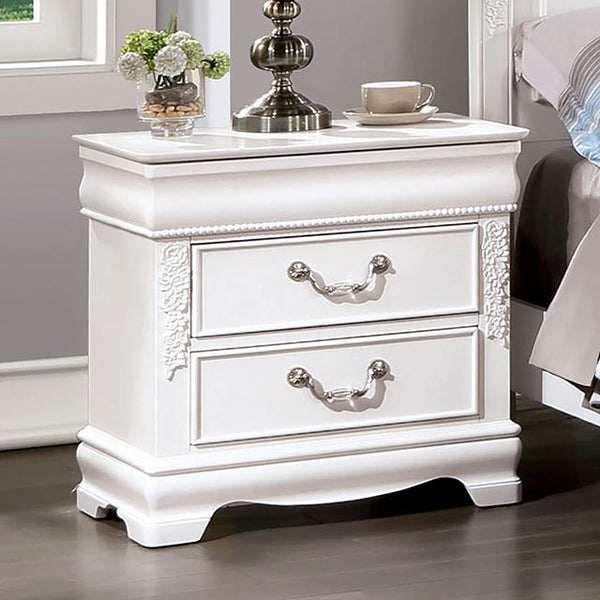 Furniture of America Alecia Nightstand CM7458WH-N IMAGE 1