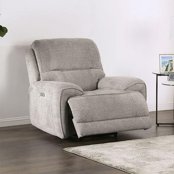 Furniture of America Morcote Power Recliner FM62001LG-CH-PM IMAGE 1