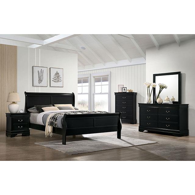 Furniture of America Louis Philippe Queen Bed FM7866BK-Q-BED IMAGE 2