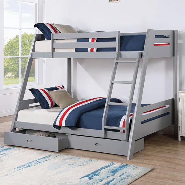 Furniture of America Kids Beds Bunk Bed FM-BK003GY-BED IMAGE 1