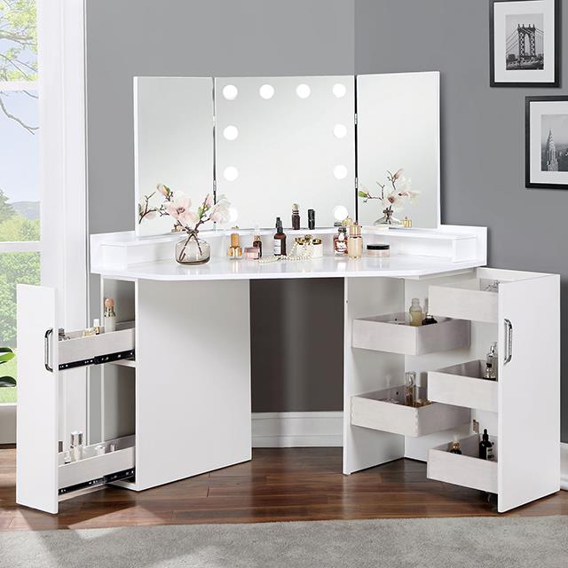 Furniture of America Lorybelle Vanity Table FOA-DK5134WH-PK IMAGE 2