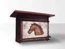 San Fermin Horsehead Bar Shown w/Light Brindle Cowhide
