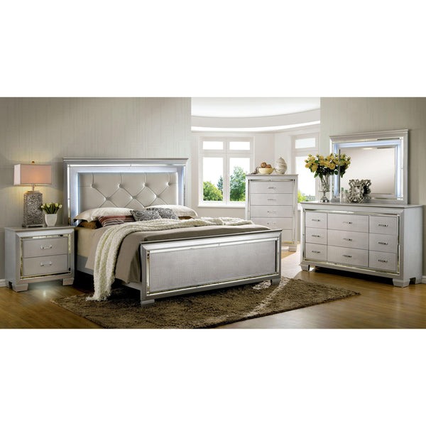Furniture of America Bellanova CM7979SV 6 pc Queen Upholstered Panel Bedroom Set IMAGE 1