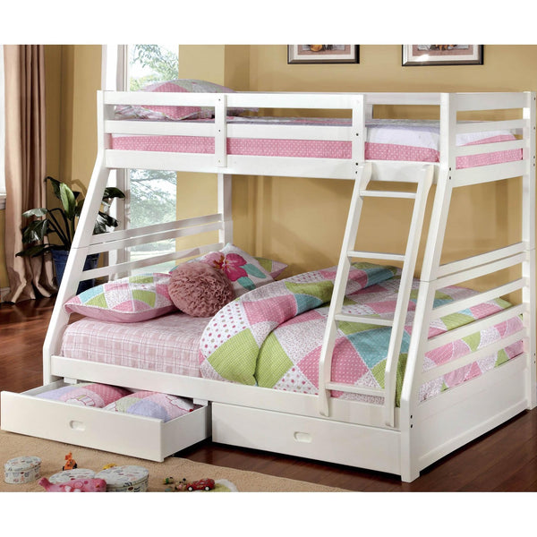 Furniture of America Kids Beds Bunk Bed CM-BK588WH-BED IMAGE 1