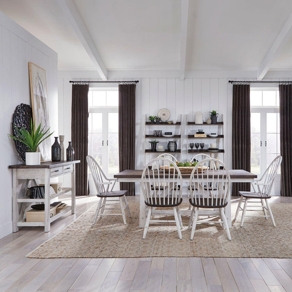  Liberty Furniture Industries Inc. Farmhouse 139WH-CD-7TRS 7 pc Dining Set IMAGE 1